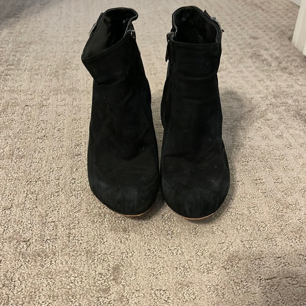 Sam Edelman black suede booties size 6.5